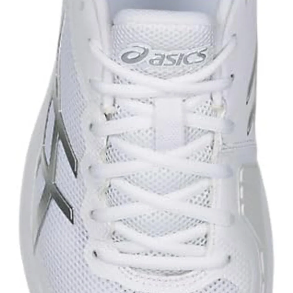 Asics White and Silver Athletic Shoes for Court Sports